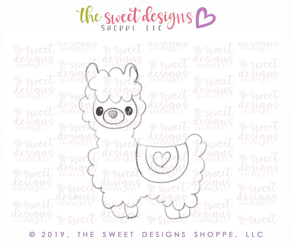 Cookie Cutters - 6 B's Creations: Teaching Partners Class - Llama Love - Set of 6 Mid Size Cookie Cutters - Online Class not included - The Sweet Designs Shoppe - TSDS - - 6b,6bs,6bscreations,ALL,Animal,Animals,Brittany Geil,cactus and Llama,Cactus and Llama Set,Cookie Cutter,geil,Llama,Llama and Cactus,Llama and Cactus Set,Llama Love,Llama Set,Love,online,Promocode,set,sets,STL
