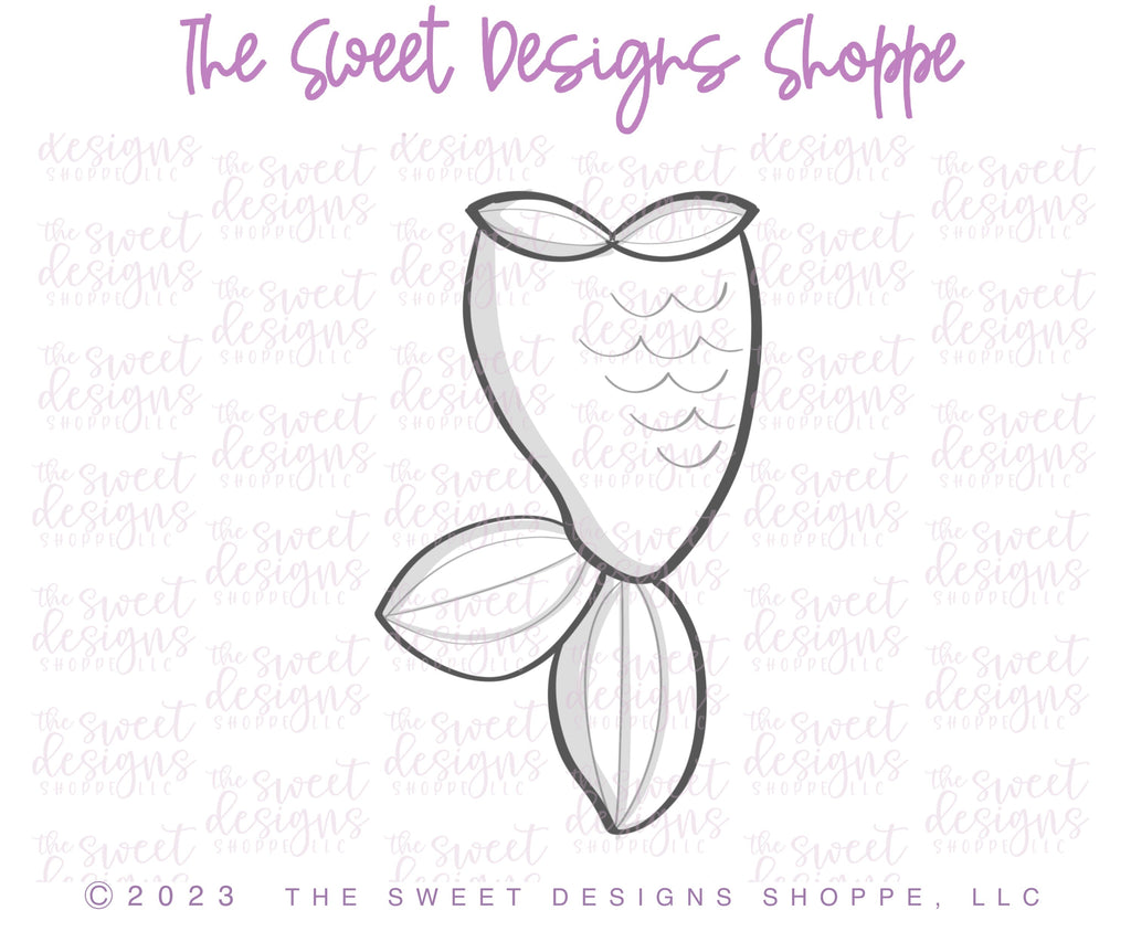 Cookie Cutters - 6 B's Creations: Teaching Partners Class - Mermaid - Set of 6 Cookie Cutters - Online Class not included - The Sweet Designs Shoppe - TSDS - - 6b,6bs,6bscreations,ALL,Brittany Geil,class,Cookie Cutter,geil,mermaid,ocean,online,Promocode,set,sets,STL,Teaching partners,under the sea