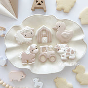 Cookie Cutters - 6 B's Creations: Teaching Partners Class - Old MacDonald Had a Farm - Set of 6 Cutters - Online Class not Included - The Sweet Designs Shoppe - TSDS - - 6b,6bs,6bscreations,ALL,Animal,Animals,barnyard,Brittany Geil,Cookie Cutter,famr,farm animales,geil,Old MacDonald Had a Farm,Old McDonald,online,Promocode,set,sets,STL,teaching partners