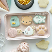 Cookie Cutters - 6 B's Creations: Teaching Partners Class - Purrfect Paws - Set of 6 Mid Size Cookie Cutters - Online Class not included - The Sweet Designs Shoppe - TSDS - - 6b,6bs,6bscreations,ALL,Animal,Animals,Animals and Insects,Brittany Geil,Cat,cat food,cat paw,cat set,Cookie Cutter,Food & Beverages,geil,online,pet,pets,Promocode,Purrfect Paws,set,STL