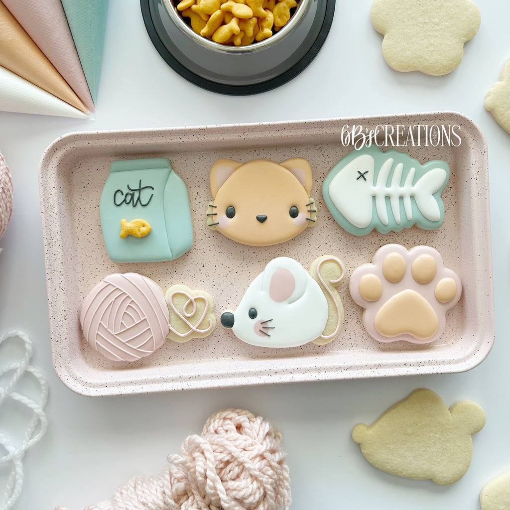Cookie Cutters - 6 B's Creations: Teaching Partners Class - Purrfect Paws - Set of 6 Mid Size Cookie Cutters - Online Class not included - The Sweet Designs Shoppe - TSDS - - 6b,6bs,6bscreations,ALL,Animal,Animals,Animals and Insects,Brittany Geil,Cat,cat food,cat paw,cat set,Cookie Cutter,Food & Beverages,geil,online,pet,pets,Promocode,Purrfect Paws,set,STL