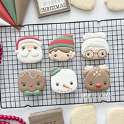 Cookie Cutters - 6 B's Creations: Teaching Partners Class - Santa & Crew - Set of 6 - MidSize Cookie Cutters - Online Class not Included - The Sweet Designs Shoppe - TSDS - - 6b,6bs,6bscreations,ALL,Brittany Geil,Christmas,Christmas / Winter,Christmas Cookies,Christmas decoration,class,Cookie Cutter,geil,online,Promocode,set,sets,STL