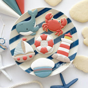 Cookie Cutters - 6 B's Creations: Teaching Partners Class - Seaside Escape - Set of 6 Cutters MidSize Cutters - Online Class not Included - The Sweet Designs Shoppe - TSDS - - 6b,6bs,6bscreations,ALL,Brittany Geil,Christmas,Cookie Cutter,geil,oceN,online,Promocode,resort,Sail boat,seaside,Seaside Escape,set,sets,STL,teaching partners,vacation