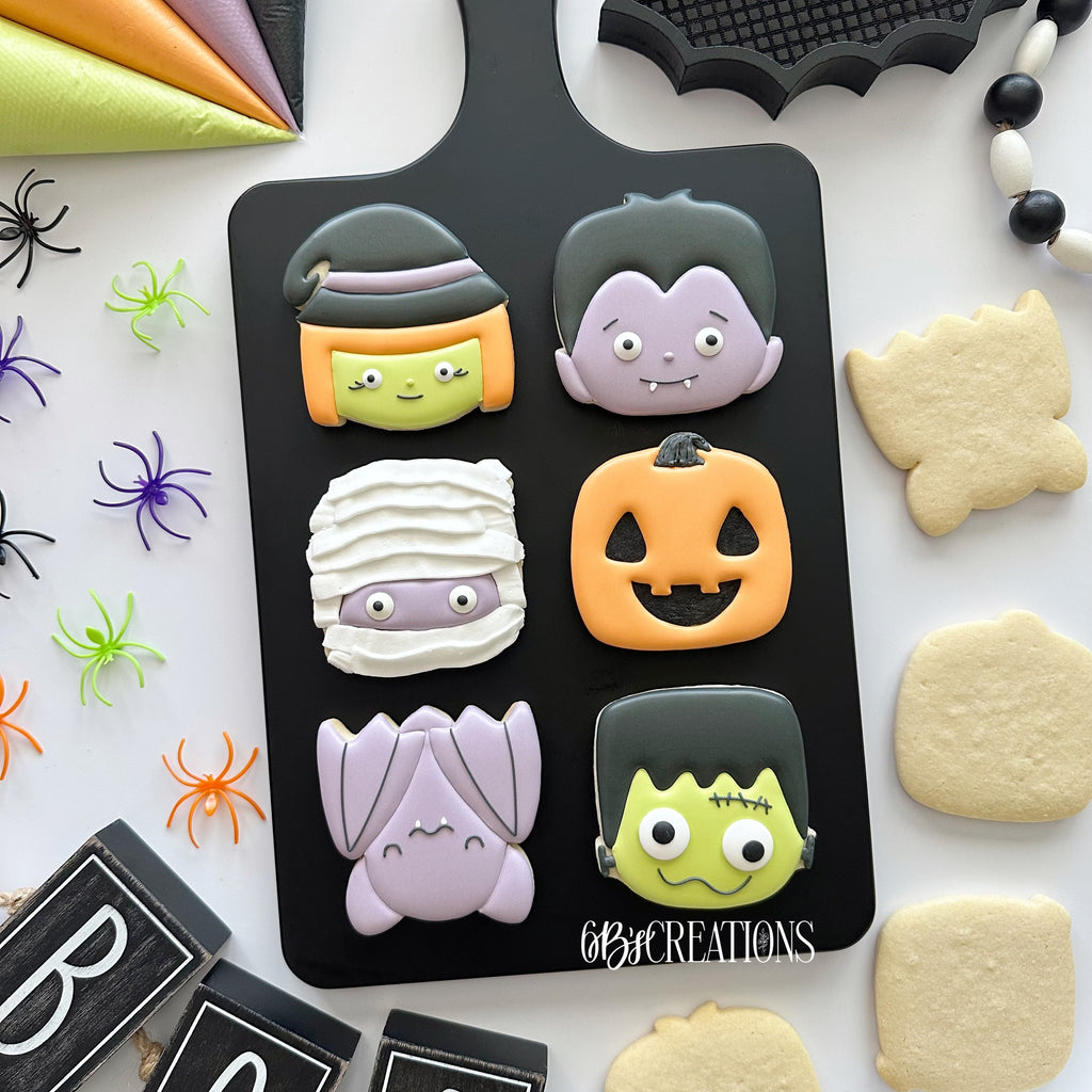 Cookie Cutters - 6 B's Creations: Teaching Partners Class - Silly Spooks - Set of 6 Cookie Cutters - Online Class not Included - The Sweet Designs Shoppe - TSDS - - 6b,6bs,6bscreations,ALL,Brittany Geil,Cookie Cutter,Fall / Halloween,geil,halloween,Halloween set,Halloween Sets,online,Promocode,set,sets,STL