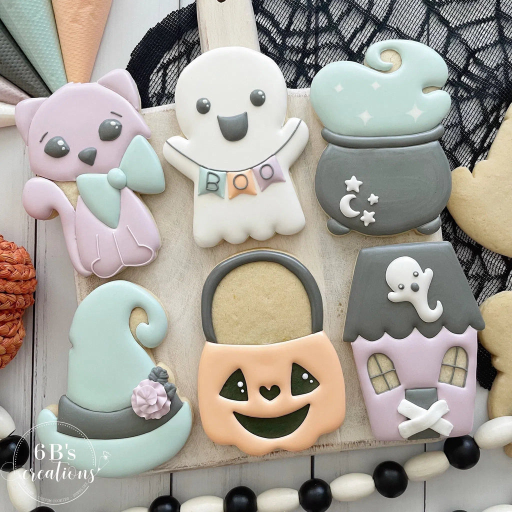 Cookie Cutters - 6 B's Creations: Teaching Partners Class Spooky Halloween - Set of 6 Cookie Cutters - Online Class not included - The Sweet Designs Shoppe - TSDS - - 6b,6bs,6bscreations,ALL,Brittany Geil,class,Cookie Cutter,geil,Ghost,halloween,Halloween set,Halloween Sets,online,Promocode,set,sets,STL,teaching partners