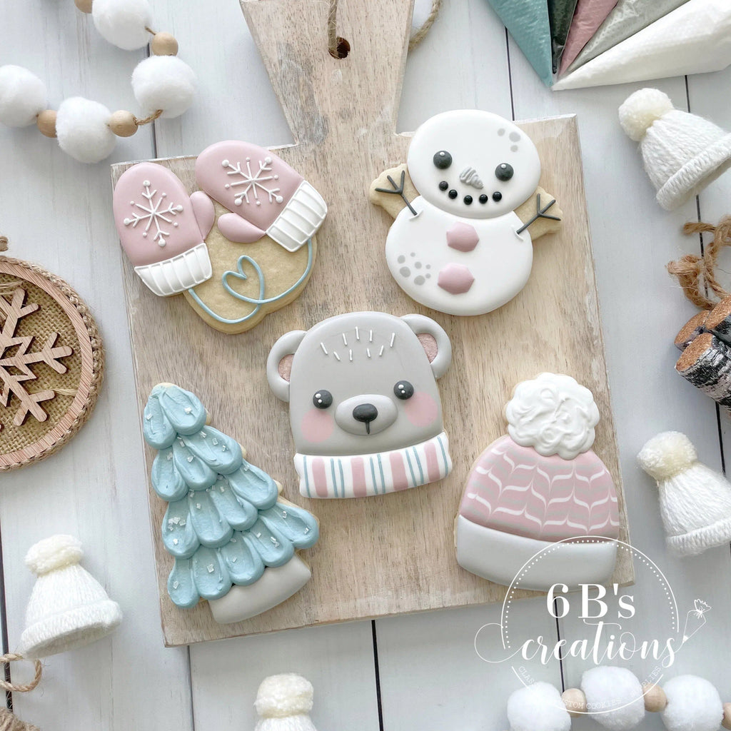Cookie Cutters - 6 B's Creations: Teaching Partners Class - Winter Wonderland - Set of 5 Cookie Cutters - Online Class not included - The Sweet Designs Shoppe - TSDS - - 6b,6bs,6bscreations,ALL,Brittany Geil,Christmas,Christmas / Winter,Cookie Cutter,Frosty,geil,online,Promocode,set,sets,snowset,STL,Winter wonderland,Wonderland