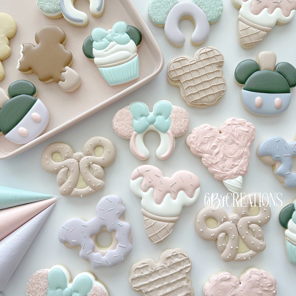 Cookie Cutters - 6 B's Creations - Theme Park Snacks - Set of 10 Mid Size Cookie Cutters - Online Class not included - The Sweet Designs Shoppe - TSDS - - 6b,6bs,6bscreations,ALL,Brittany Geil,Cookie Cutter,geil,online,Promocode,set,sets,Snack Theme park,Snacks,STL,Sweets,Theme Park,Theme park Snack