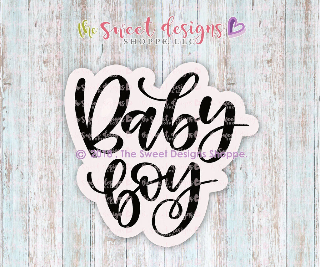 Cookie Cutters - 6B's Creations “Baby Boy” Class Cookie Cutters Set - Set of 5 Cookie Cutters - Online Class not included. - The Sweet Designs Shoppe - Set of 5 - Regular Size - 6b, 6bs, 6bscreations, ALL, Baby, Baby / Kids, Baby Bib, Baby Boy, Baby Dress, baby romper, baby shower, Baby Swaddle, Brittany Geil, class, Cookie Cutter, geil, online, Promocode, set, sets