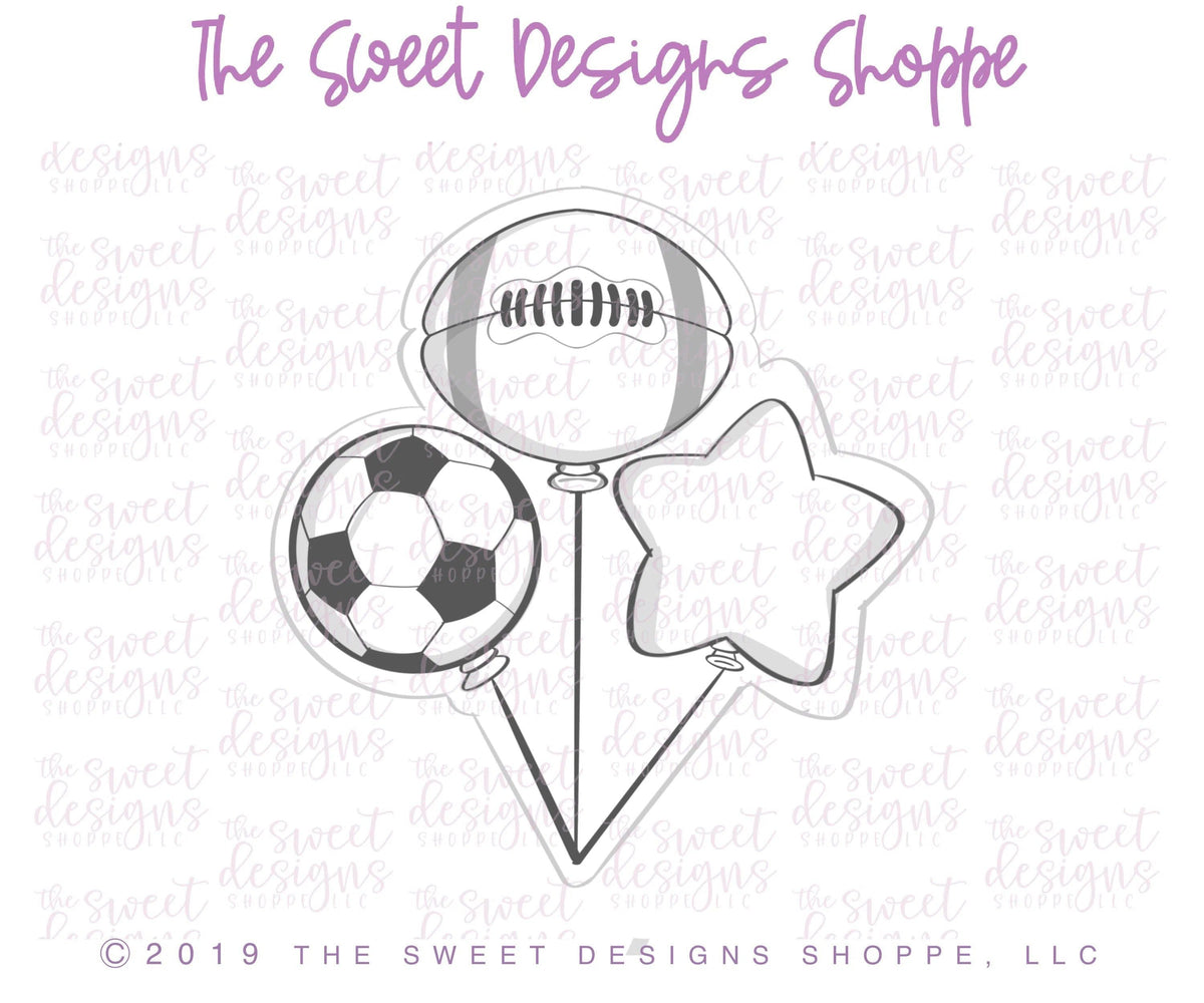 Cookie Cutters - 6B's Creations: Sports Birthday - Set of 8 Mid Size Cookie Cutters - Online Class not Included - The Sweet Designs Shoppe - TSDS - - 6b,6B's Sports Set,6bs,6bscreations,ALL,Birthday,birthday set,Brittany Geil,Cookie Cutter,Food,football,football birthday,geil,happybirthdday,online,Promocode,set,sets,sport,sports,sports birthday,Sports sets,STL