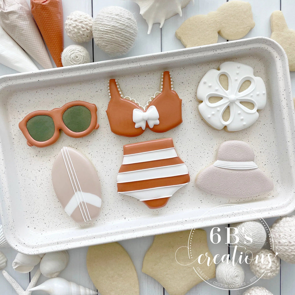 Cookie Cutters - 6B's Creations: Teaching Partners Class Boho Surf Set - Set of 6 Cookie Cutters - Class not included. - The Sweet Designs Shoppe - TSDS - - 6b,6bs,6bscreations,ALL,Boho Surf,Brittany Geil,class,Cookie Cutter,easter,geil,online,Promocode,set,sets,STL,Summer,Surf,Teaching partners