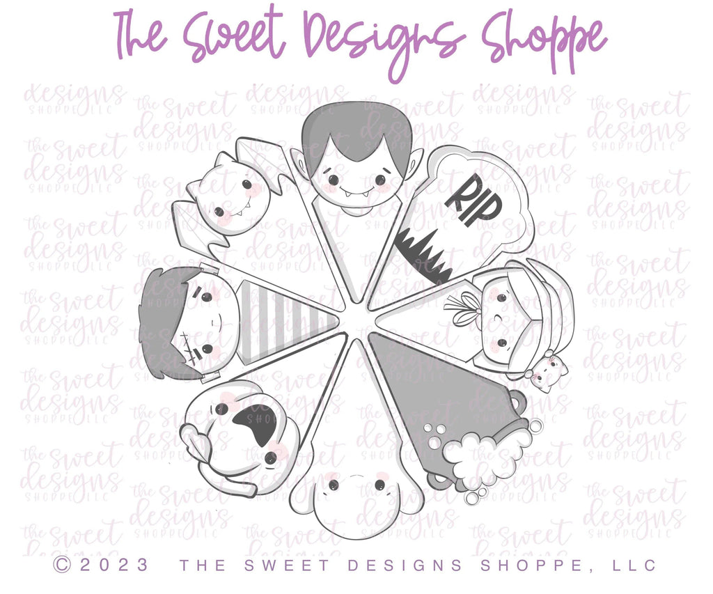 Cookie Cutters - 8.5" Halloween Platter Set - Cookie Cutter - Set of 9 - The Sweet Designs Shoppe - TSDS - - ALL,Cookie Cutter,halloween,Promocode,regular sets,set,STL