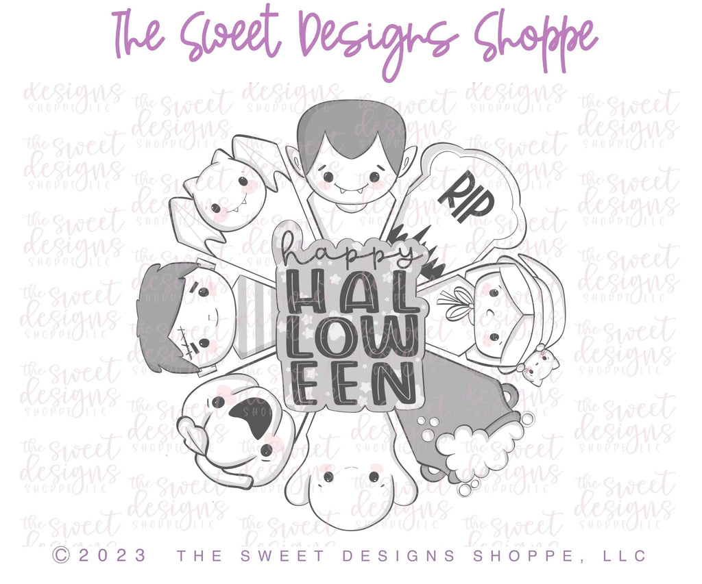 Cookie Cutters - 8.5" Halloween Platter Set - Cookie Cutter - Set of 9 - The Sweet Designs Shoppe - TSDS - - ALL,Cookie Cutter,halloween,Promocode,regular sets,set,STL