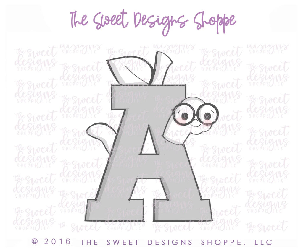 Cookie Cutters - "A" is for Apple v2- Cookie Cutter - Sweet Designs Shoppe - - A, ABC, ALL, Alphabeths, Apple, Cookie Cutter, Font, Fonts, Grad, graduations, Promocode, school, School / Graduation