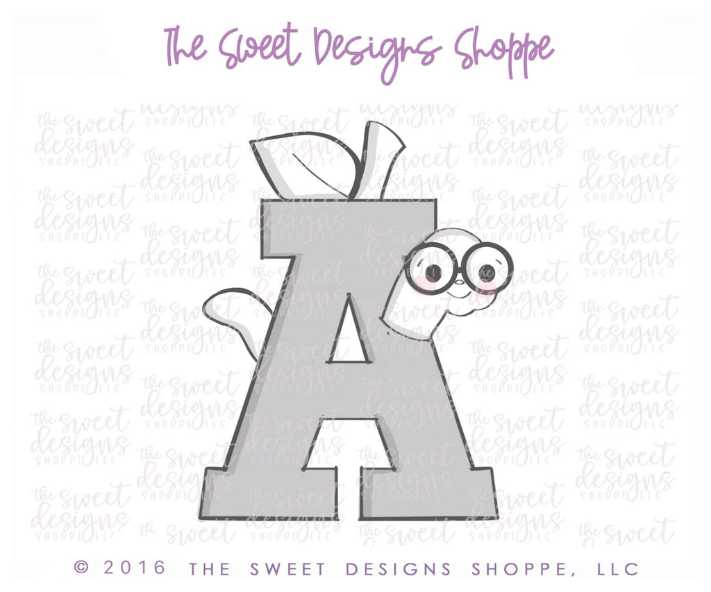 Cookie Cutters - A is for Apple v2- Cookie Cutter - The Sweet Designs Shoppe - - A, ABC, ALL, Alphabeths, Apple, Cookie Cutter, Font, Fonts, Grad, graduations, Promocode, school, School / Graduation