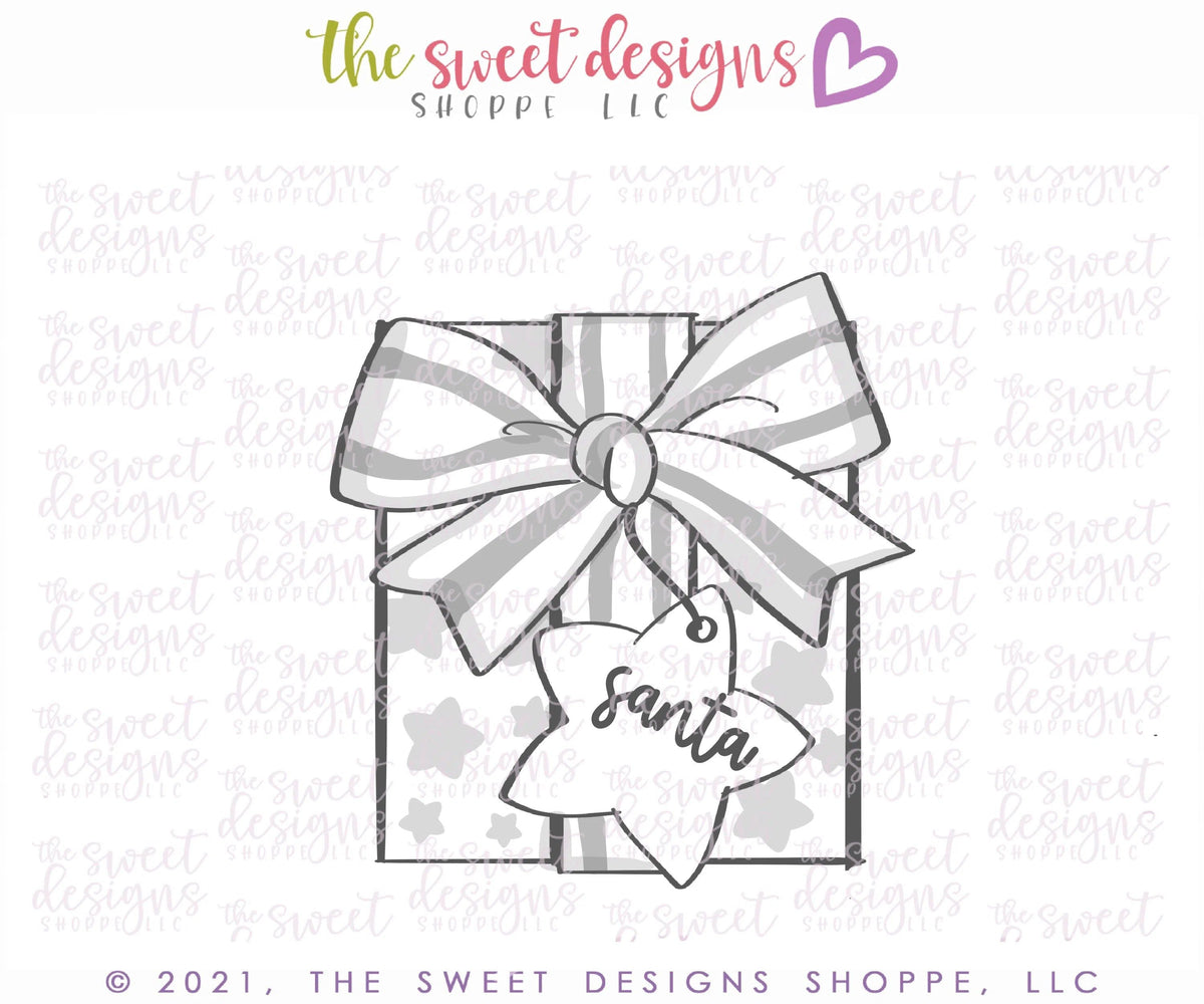 Cookie Cutters - Advent Bow Gift - Cookie Cutter - The Sweet Designs Shoppe - TSDS - - 12 days,Advent Calendar,ALL,Birthday,Christmas,Christmas / Winter,Christmas Cookies,Cookie Cutter,Promocode,STL