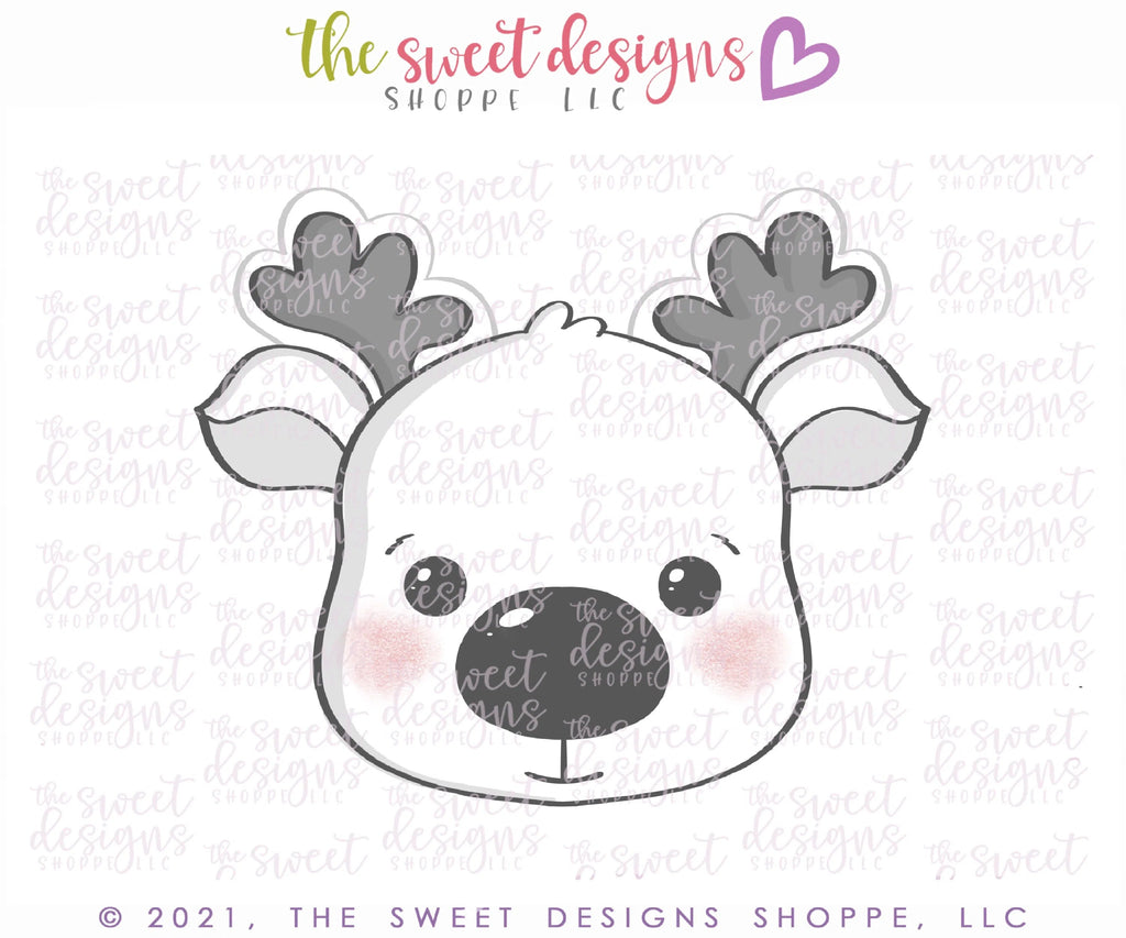 Cookie Cutters - Advent Reindeer Face - Cookie Cutter - Sweet Designs Shoppe - - 12 days, Advent Calendar, ALL, Christmas, Christmas / Winter, Christmas Cookies, Cookie Cutter, home, Promocode