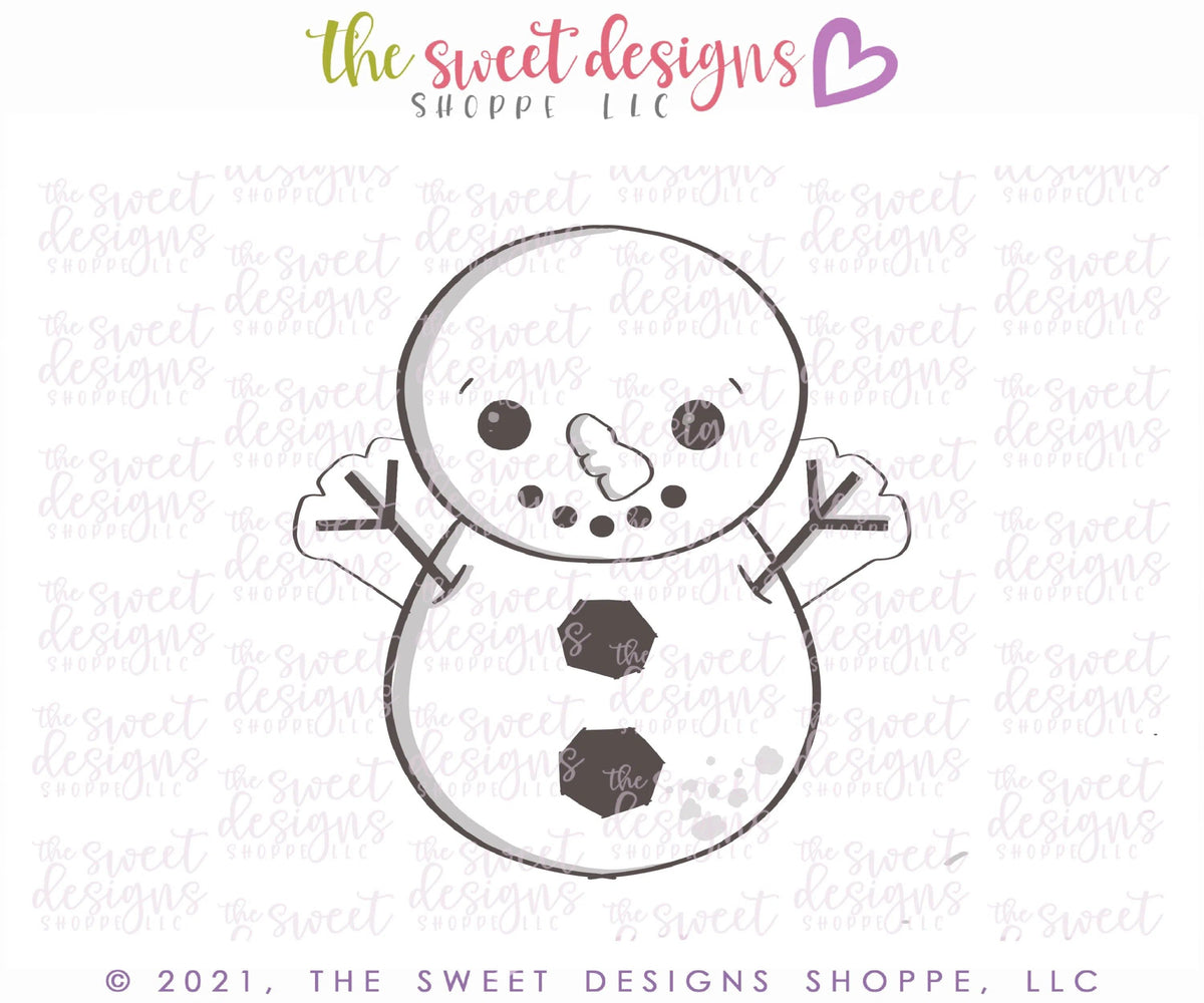Cookie Cutters - Advent Snowman - Cookie Cutter - The Sweet Designs Shoppe - TSDS - - 12 days,Advent Calendar,ALL,Christmas,Christmas / Winter,Christmas Cookies,Cookie Cutter,Frosty,Promocode,STL