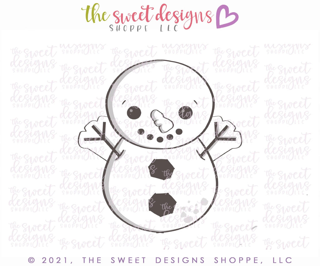 Cookie Cutters - Advent Snowman - Cookie Cutter - The Sweet Designs Shoppe - TSDS - - 12 days,Advent Calendar,ALL,Christmas,Christmas / Winter,Christmas Cookies,Cookie Cutter,Frosty,Promocode,STL