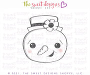 Cookie Cutters - Advent Snowman Face - Cookie Cutter - The Sweet Designs Shoppe - TSDS - - 12 days,Advent Calendar,ALL,Christmas,Christmas / Winter,Christmas Cookies,Cookie Cutter,Frosty,Promocode,STL