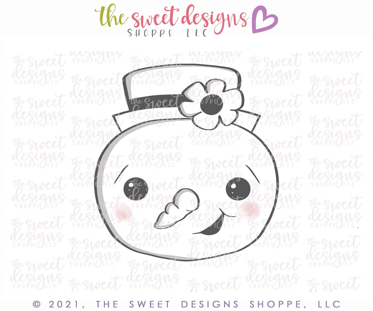 Cookie Cutters - Advent Snowman Face - Cookie Cutter - The Sweet Designs Shoppe - TSDS - - 12 days,Advent Calendar,ALL,Christmas,Christmas / Winter,Christmas Cookies,Cookie Cutter,Frosty,Promocode,STL