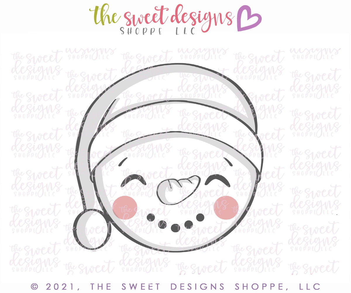 Cookie Cutters - Advent Snowman Sweet Face - Cookie Cutter - The Sweet Designs Shoppe - TSDS - - 12 days,Advent Calendar,ALL,Christmas,Christmas / Winter,Christmas Cookies,Cookie Cutter,Frosty,Promocode,STL