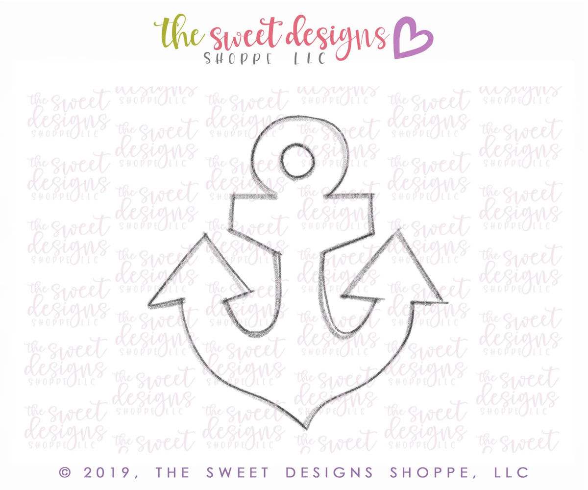 Cookie Cutters - Anchor - Cookie Cutter - The Sweet Designs Shoppe - TSDS - - ALL,Anchor,beach,Cookie Cutter,Promocode,sand,STL,summer,under the sea
