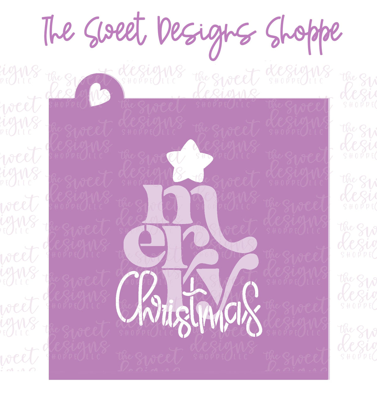 Cookie Cutters and Stencils - Bundle - Merry Christmas Tree - Cookie Cutter & Stencil Set - The Sweet Designs Shoppe - TSDS - - ALL,Bundle,Bundles,Christmas,Christmas / Winter,Promocode