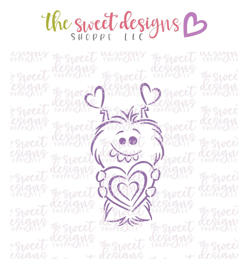 Cookie Cutters and Stencils - Bundle - PYOC Boy Monster - Cookie Cutter & Stencil - Sweet Designs Shoppe - - ALL, Bundle, Bundles, Promocode, PYO, PYOC Cutter-Stencil, Valentine, Valentines