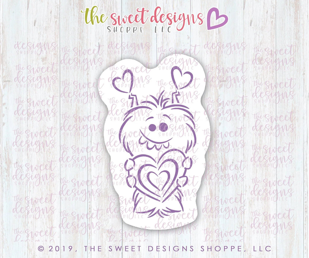 Cookie Cutters and Stencils - Bundle - PYOC Boy Monster - Cookie Cutter & Stencil - Sweet Designs Shoppe - - ALL, Bundle, Bundles, Promocode, PYO, PYOC Cutter-Stencil, Valentine, Valentines