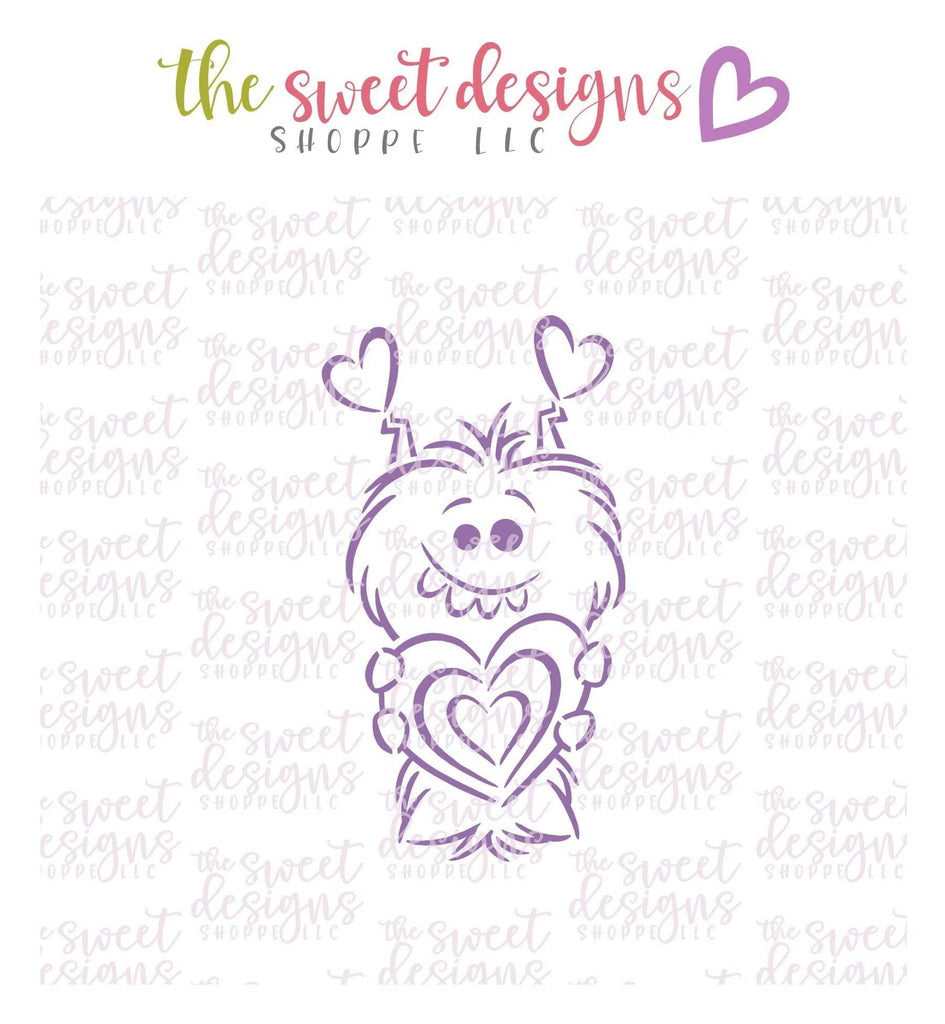 Cookie Cutters and Stencils - Bundle - PYOC Boy Monster - Cookie Cutter & Stencil - The Sweet Designs Shoppe - - ALL, Bundle, Bundles, Promocode, PYO, PYOC Cutter-Stencil, Valentine, Valentines