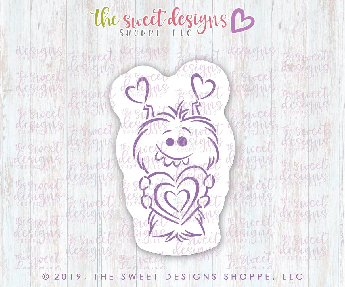 Cookie Cutters and Stencils - Bundle - PYOC Boy Monster - Cookie Cutter & Stencil - The Sweet Designs Shoppe - TSDS - - ALL,Bundle,Bundles,Promocode,PYO,PYOC Cutter-Stencil,Valentine,Valentines