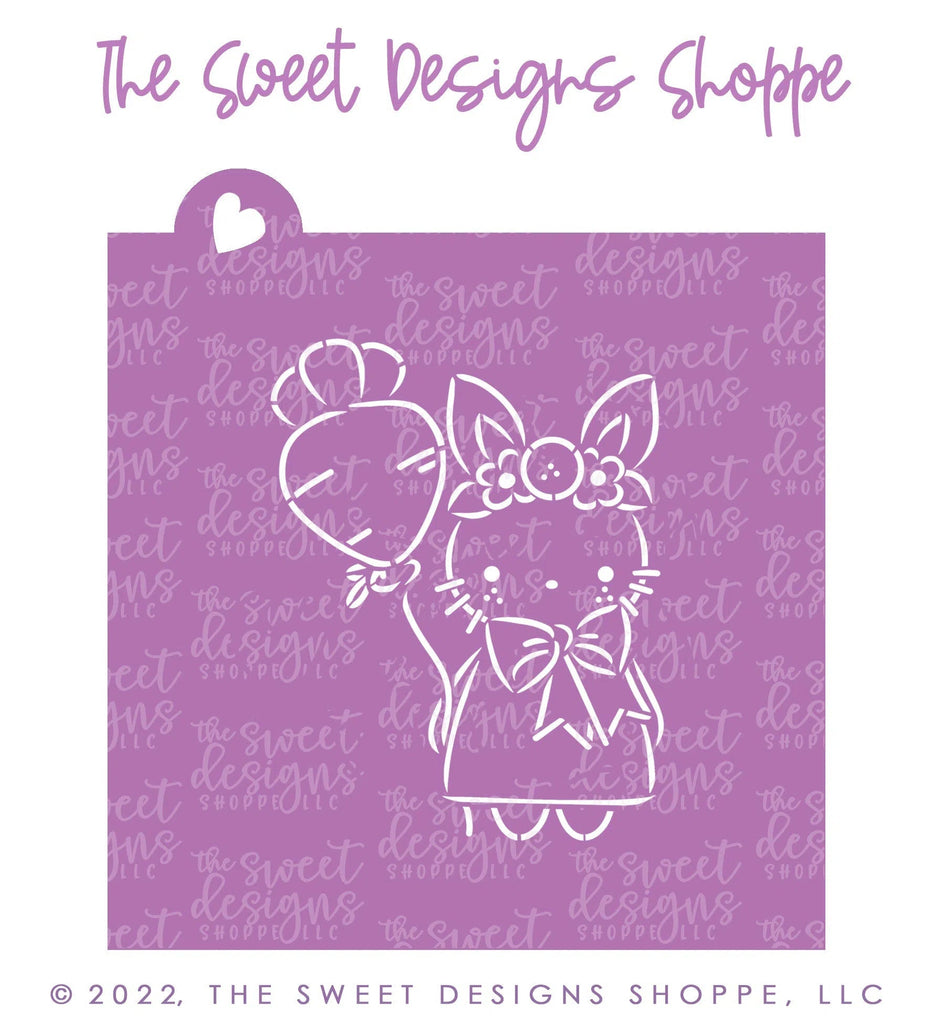 Cookie Cutters and Stencils - Bundle - PYOC Bunny with Balloon - Cookie Cutter & Stencil - Sweet Designs Shoppe - - ALL, Animal, Animals, Animals and Insects, Bundle, Bundles, Easter, Easter / Spring, Fantasy, Kids / Fantasy, Promocode, PYO, PYOC Cutter-Stencil