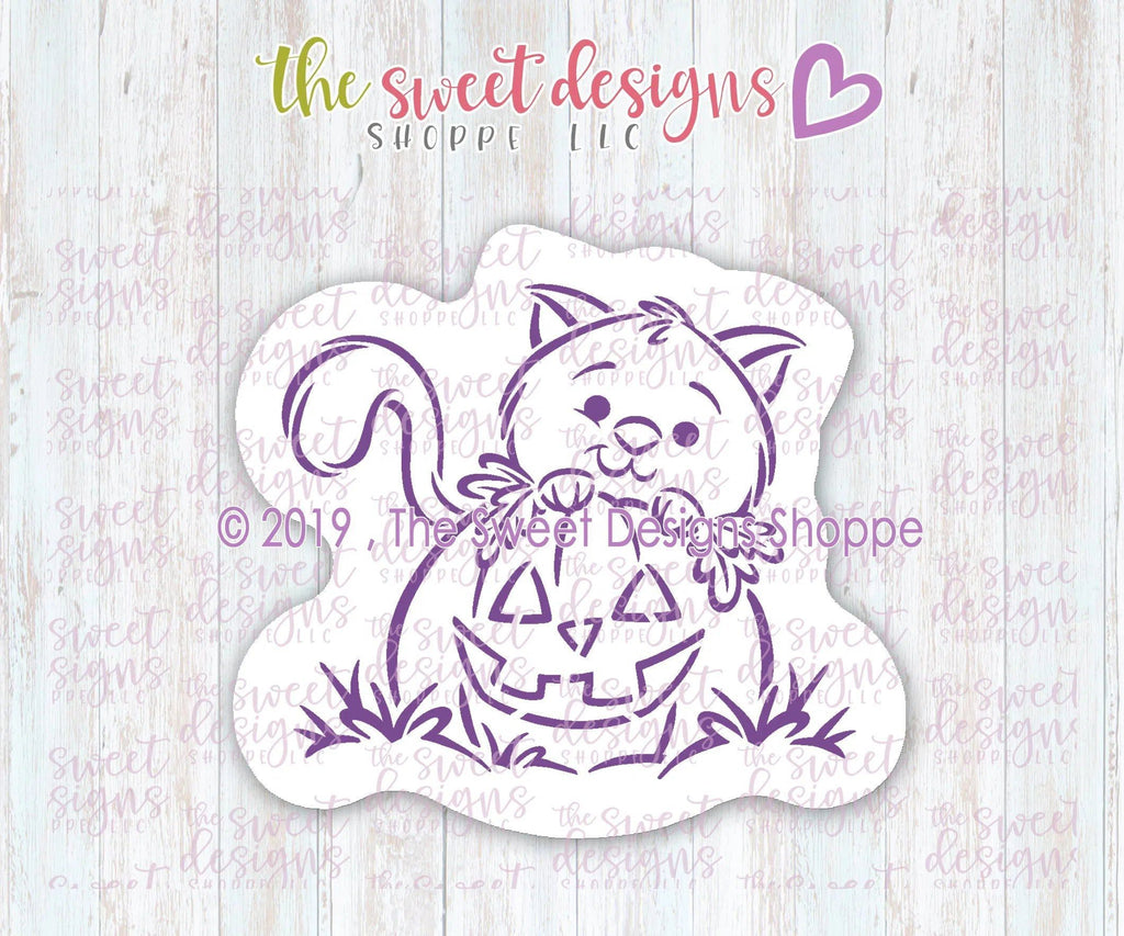 Cookie Cutters and Stencils - Bundle - PYOC Cat Pumpkin - Cookie Cutter & Stencil - The Sweet Designs Shoppe - TSDS - - ALL,Bundle,Bundles,Fall / Halloween,halloween,Halloween set,Halloween Sets,Promocode,PYO,PYOC Cutter-Stencil