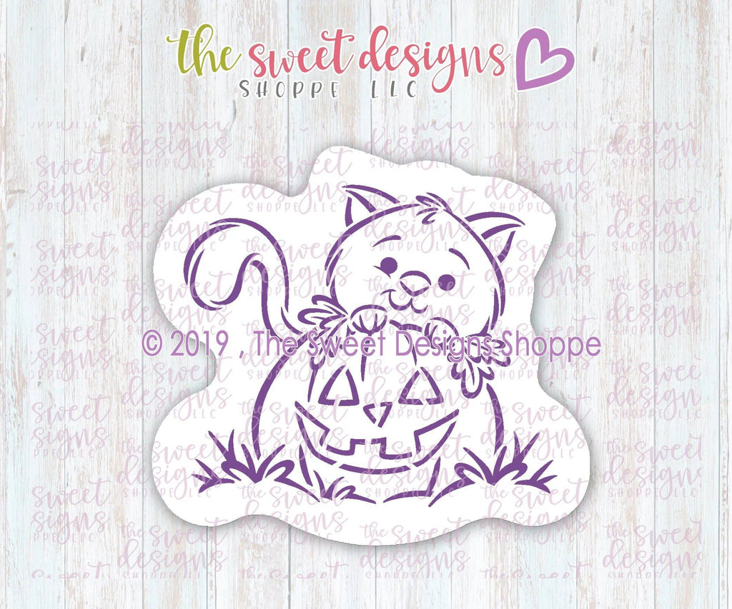 Cookie Cutters and Stencils - Bundle - PYOC Cat Pumpkin - Cookie Cutter & Stencil - The Sweet Designs Shoppe - - ALL, Bundle, Bundles, Fall / Halloween, halloween, Halloween set, Halloween Sets, Promocode, PYO, PYOC Cutter-Stencil