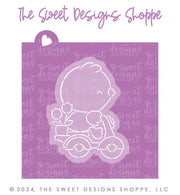Cookie Cutters and Stencils - Bundle - PYOC Chick on Bike - Cookie Cutter & Stencil - The Sweet Designs Shoppe - TSDS - - ALL,Animal,Animals,Animals and Insects,Bundle,Bundles,Easter,Easter / Spring,Promocode,PYO,PYOC Cutter-Stencil