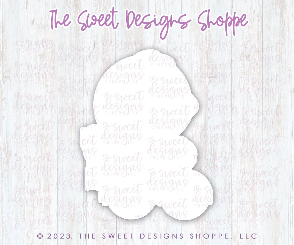 Cookie Cutters and Stencils - Bundle - PYOC Chick on Bike - Cookie Cutter & Stencil - The Sweet Designs Shoppe - TSDS - - ALL,Animal,Animals,Animals and Insects,Bundle,Bundles,Easter,Easter / Spring,Promocode,PYO,PYOC Cutter-Stencil