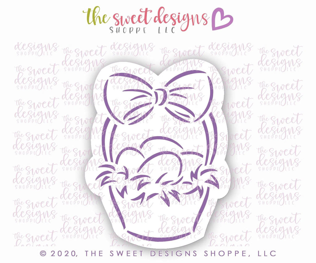 Cookie Cutters and Stencils - Bundle - PYOC Easter Basket- Cookie Cutter and Stencil - The Sweet Designs Shoppe - ( 4" Tall x 3-1/8" Wide) - ALL, Bundle, Bundles, communion, Cookie Cutter, Decoration, Easter, Easter / Spring, First Communion, Paint Your Own Cookie, Promocode, PYO, PYOC, PYOC Cutter, PYOC Cutter-Stencil, Religious