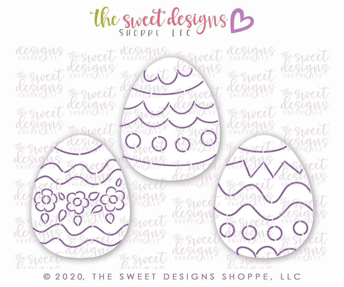 Cookie Cutters and Stencils - Bundle - PYOC Easter Egg - Cookie Cutter and Stencils(3) - The Sweet Designs Shoppe - TSDS - - ALL,animal,animals,Bundle,Bundles,Cookie Cutter,Decoration,Easter,Easter / Spring,First Communion,Paint Your Own Cookie,Promocode,PYO,PYOC,PYOC Cutter,PYOC Cutter-Stencil,Religious,set