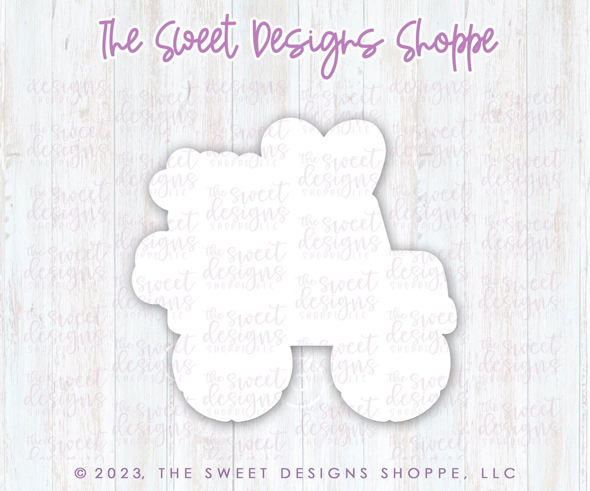 Cookie Cutters and Stencils - Bundle - PYOC Easter Monster Truck - Cookie Cutter & Stencil - The Sweet Designs Shoppe - TSDS - - ALL,Animal,Animals,Animals and Insects,Bundle,Bundles,Easter,Easter / Spring,Fantasy,Kids / Fantasy,Promocode,PYO,PYOC Cutter-Stencil,transportation