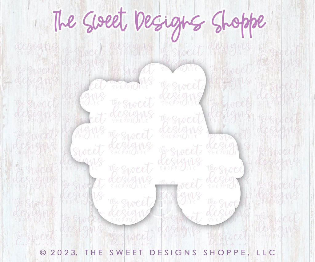 Cookie Cutters and Stencils - Bundle - PYOC Easter Monster Truck - Cookie Cutter & Stencil - The Sweet Designs Shoppe - TSDS - - ALL,Animal,Animals,Animals and Insects,Bundle,Bundles,Easter,Easter / Spring,Fantasy,Kids / Fantasy,Promocode,PYO,PYOC Cutter-Stencil,transportation