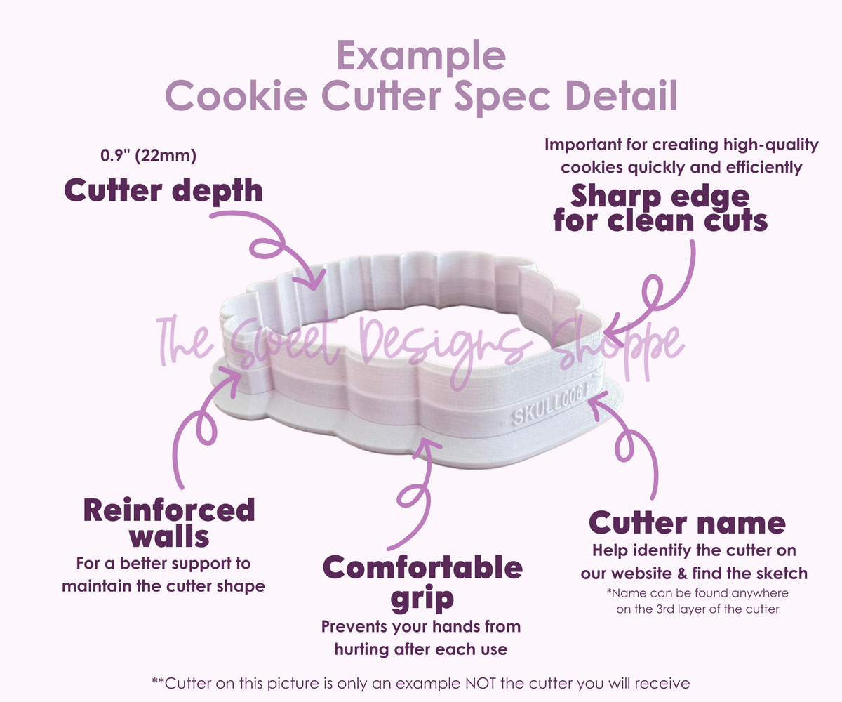Cookie Cutters and Stencils - Bundle - PYOC Floral Bunny - Cookie Cutter & Stencil - The Sweet Designs Shoppe - TSDS - - ALL,Animal,Animals,Animals and Insects,Bundle,Bundles,Easter,Easter / Spring,Promocode,PYO,PYOC Cutter-Stencil