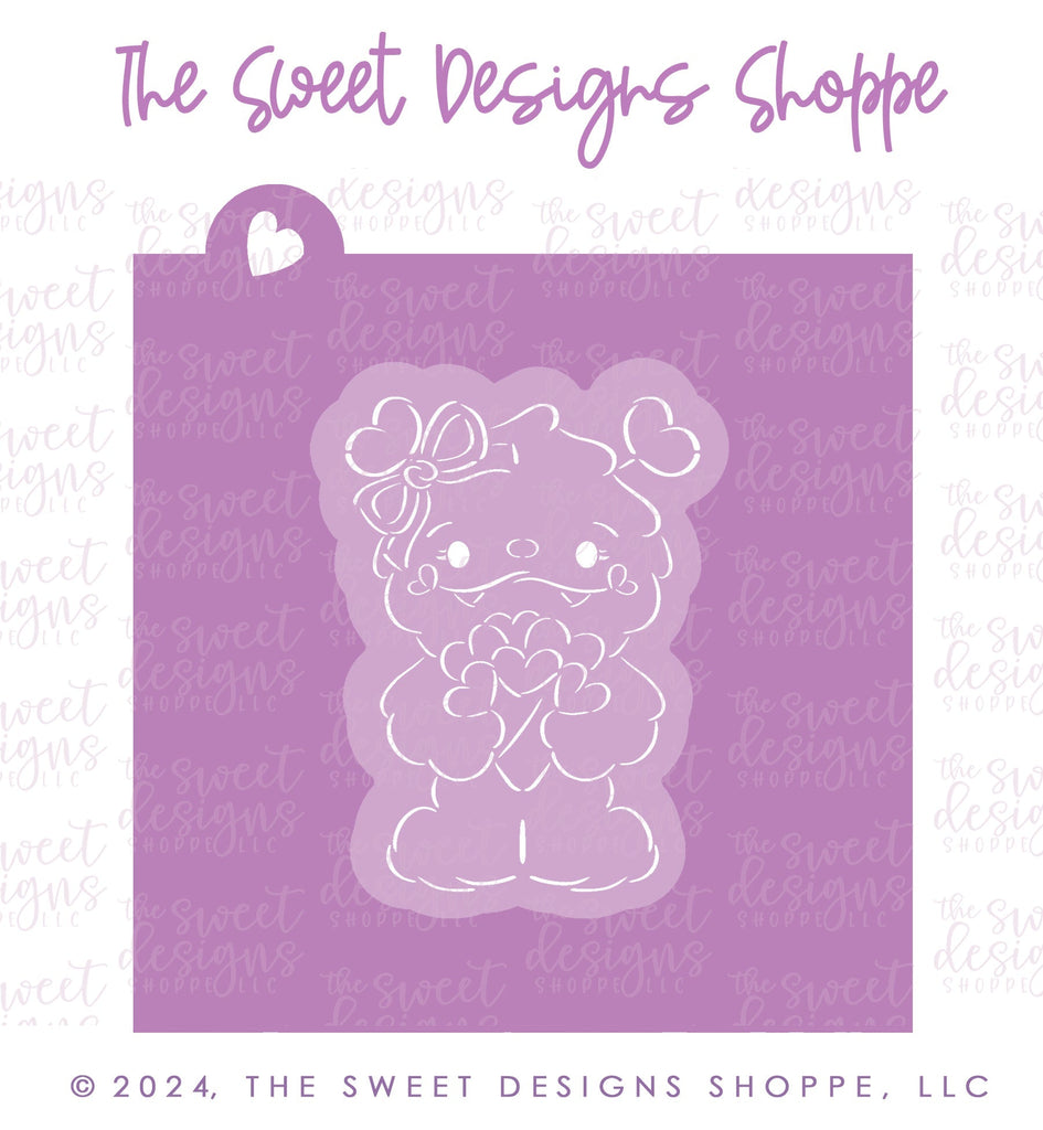 Cookie Cutters and Stencils - Bundle - PYOC Girly Love Monster - Cookie Cutter & Stencil - The Sweet Designs Shoppe - - ALL, Bundle, Bundles, new, Promocode, PYO, PYOC Cutter-Stencil, Valentine, Valentines