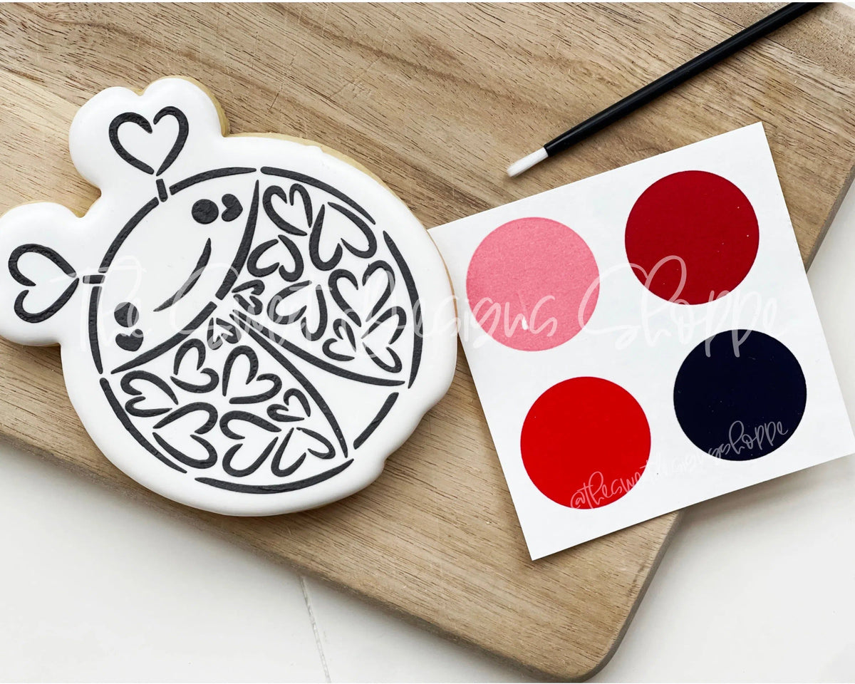 Cookie Cutters and Stencils - Bundle - PYOC Ladybug - Cookie Cutter & Stencil - The Sweet Designs Shoppe - TSDS - - ALL,Animal,Animals,Animals and Insects,Bundle,Bundles,Fantasy,Kids / Fantasy,Promocode,PYO,PYOC Cutter-Stencil,valentine,valentines