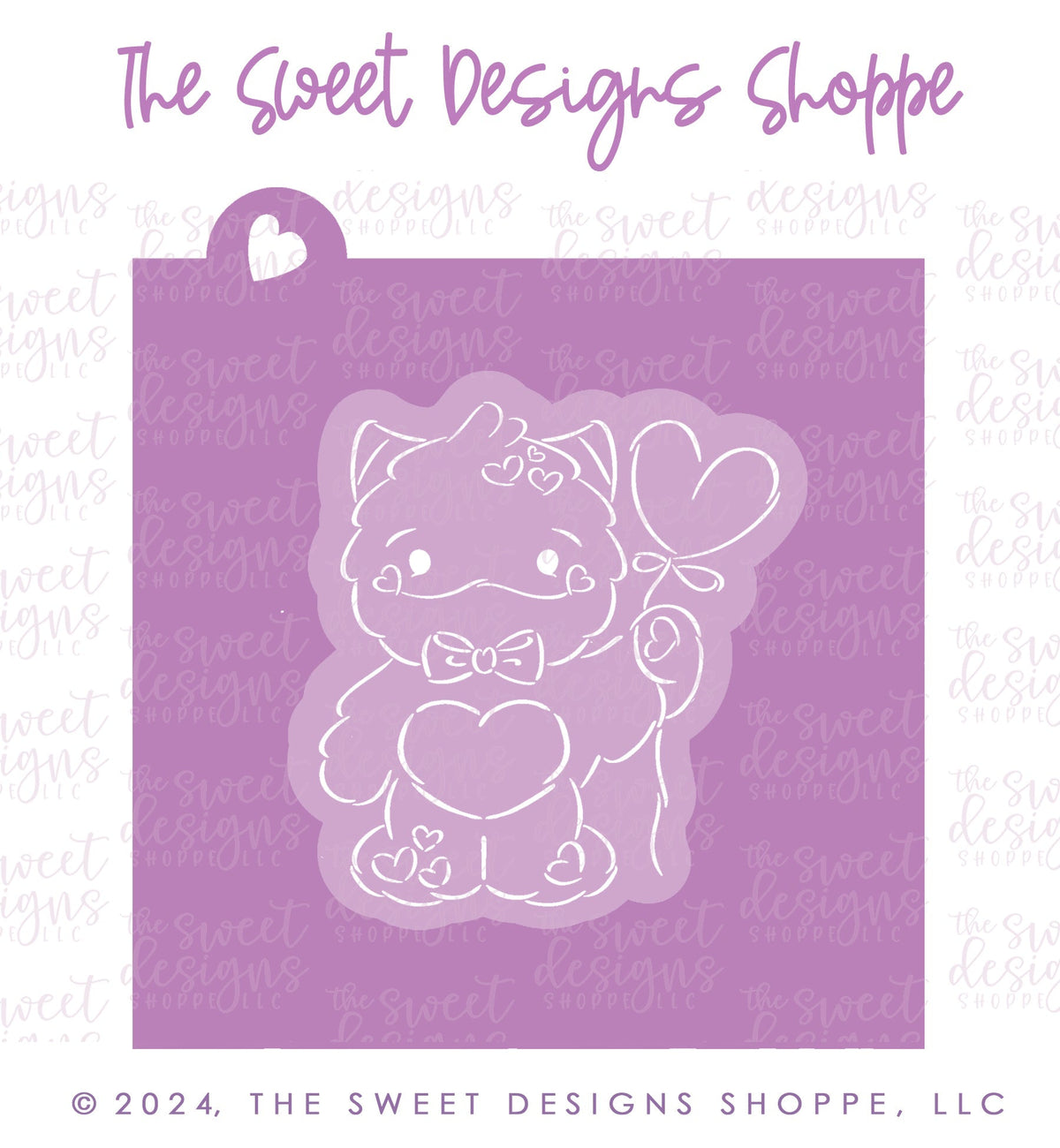 Cookie Cutters and Stencils - Bundle - PYOC Love Monster with Heart Balloon - Cookie Cutter & Stencil - The Sweet Designs Shoppe - TSDS - - ALL,Bundle,Bundles,Promocode,PYO,PYOC Cutter-Stencil,Valentine,Valentines