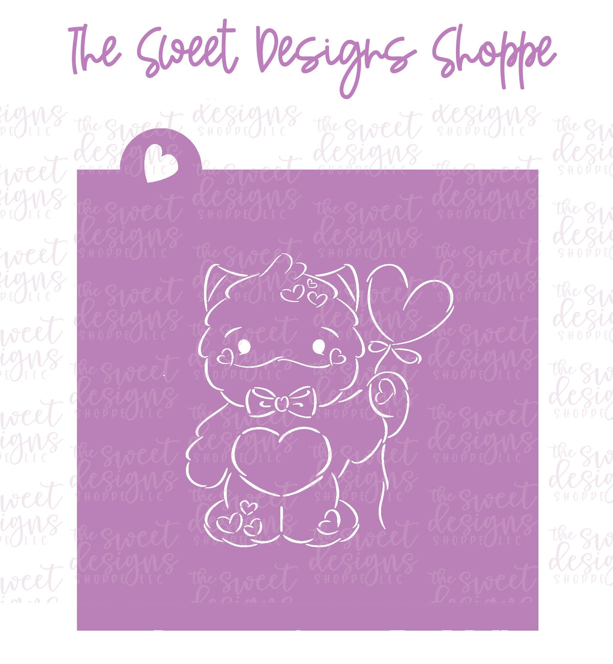 Cookie Cutters and Stencils - Bundle - PYOC Love Monster with Heart Balloon - Cookie Cutter & Stencil - The Sweet Designs Shoppe - TSDS - - ALL,Bundle,Bundles,Promocode,PYO,PYOC Cutter-Stencil,Valentine,Valentines