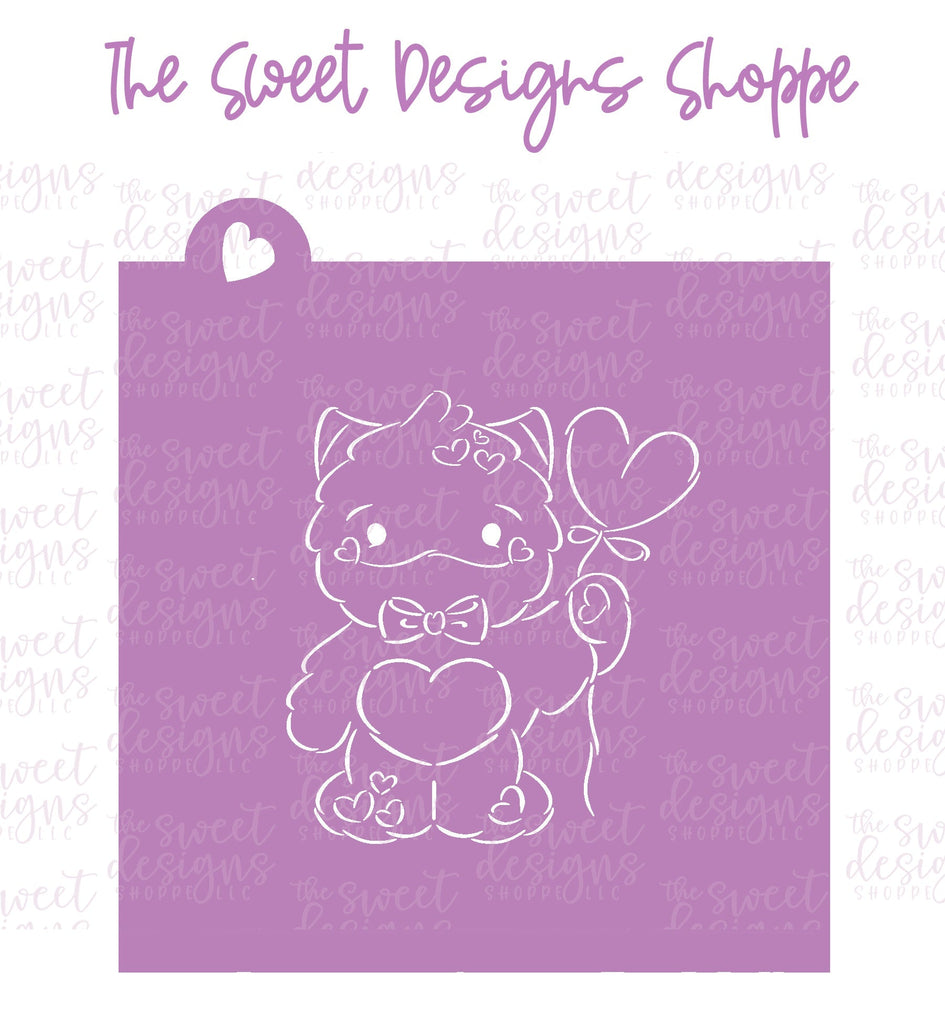 Cookie Cutters and Stencils - Bundle - PYOC Love Monster with Heart Balloon - Cookie Cutter & Stencil - The Sweet Designs Shoppe - TSDS - - ALL,Bundle,Bundles,Promocode,PYO,PYOC Cutter-Stencil,Valentine,Valentines