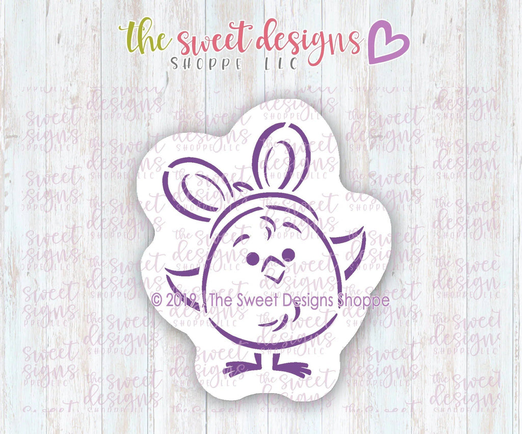 Cookie Cutters and Stencils - Bundle - PYOC Round Bunny Chick - Cookie Cutter & Stencil - The Sweet Designs Shoppe - TSDS - - ALL,Animal,Animals,Bundle,Bundles,Easter,Easter / Spring,Promocode,PYO,PYOC Cutter-Stencil