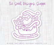 Cookie Cutters and Stencils - Bundle - PYOC Santa in Sleigh - Cookie Cutter & Stencil - The Sweet Designs Shoppe - TSDS - - ALL,Bundle,Bundles,Christmas,Christmas / Winter,Promocode,PYO,PYOC Cutter-Stencil