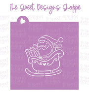 Cookie Cutters and Stencils - Bundle - PYOC Santa in Sleigh - Cookie Cutter & Stencil - The Sweet Designs Shoppe - TSDS - - ALL,Bundle,Bundles,Christmas,Christmas / Winter,Promocode,PYO,PYOC Cutter-Stencil
