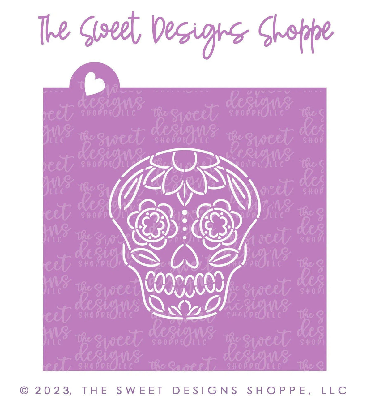 Cookie Cutters and Stencils - Bundle - PYOC Sugar Skull Regular - Cookie Cutter & Stencil - The Sweet Designs Shoppe - TSDS - - ALL,Bundle,Bundles,Day of the dead,dia de los muertos,Dia de Muertos,halloween,Promocode,PYO,PYOC Cutter-Stencil